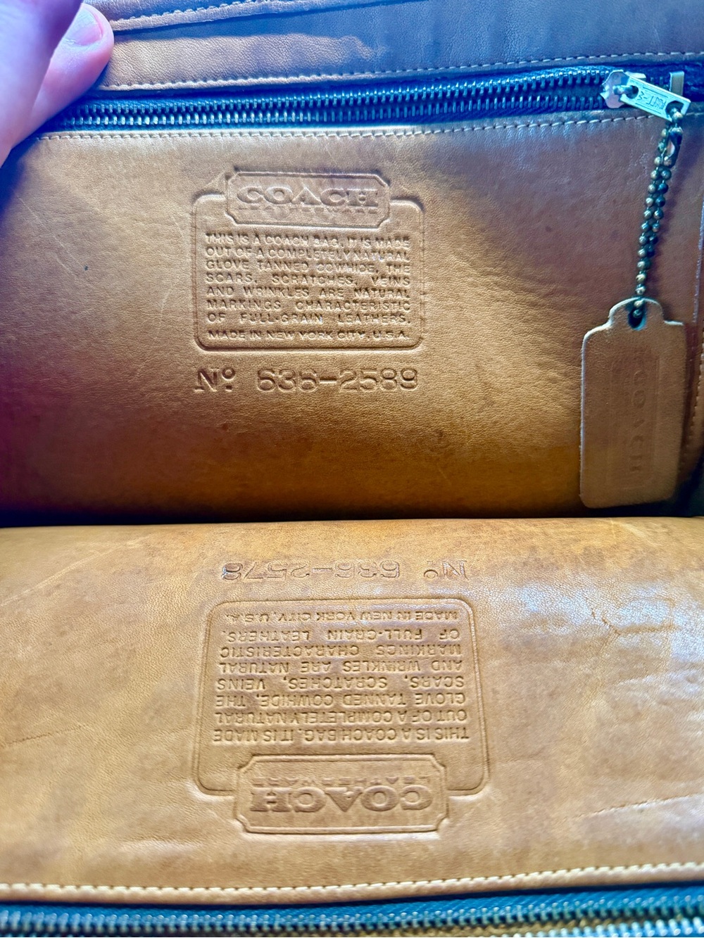 Coach Marketing Tote 9665 Mismatch Double Creed Anomaly Made in NYC Shrink Grain